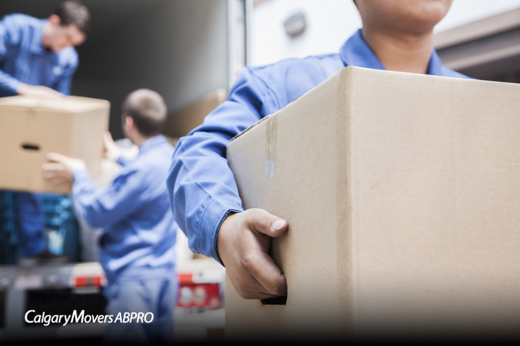 Household boxes during a move with items that movers won't transport, such as hazardous materials and restricted goods